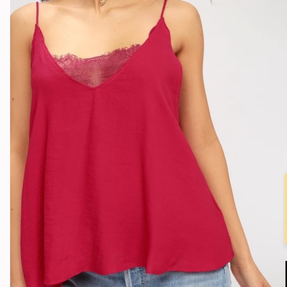 Free People Turn It On Top With Lace Bralette Attached Size Medium